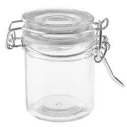 Mini Deko Einmachglas, Bonbonierenglas mit Bügelverschluss, 65 mm