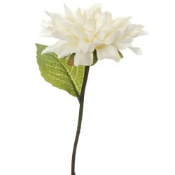 Kunstblume Dahlie in Weiß, 27 cm