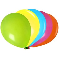 25 Luftballons bunt, 23 cm Durchmesser