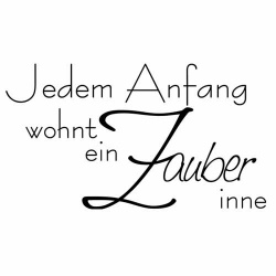 Stempel -Jedem Anfang wohnt ein Zauber inne-, 72 x 40 mm