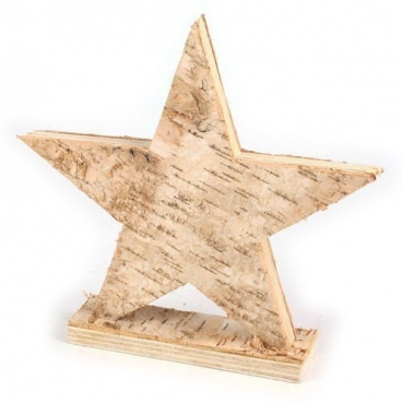 Großer Stern aus Birkenholz, 20 cm