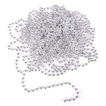10 Meter Deko Perlenkette in Silber