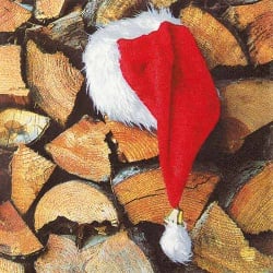 20er Pack Servietten Weihnachtsmannmütze, 33 x 33 cm