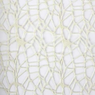 15 Meter Tischläufer, Dekostoff Netz Optik in Creme, 29 cm breit.