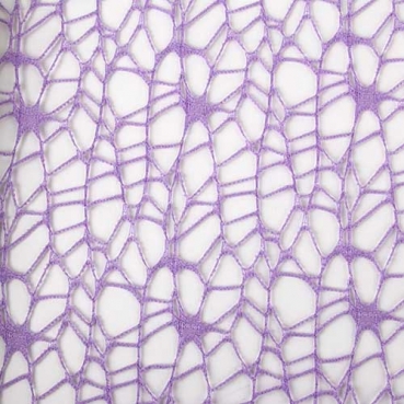 15 Meter Tischläufer, Dekostoff Netz Optik in Flieder, 29 cm breit.