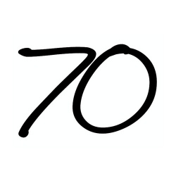 Stempel Geburtstag -70-, 30 x 20 mm