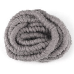 5 Meter Dekowolle in Grau, 12 mm