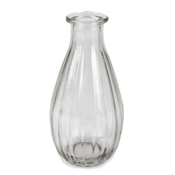 Glasväschen mit Längsstreifen, 14 cm