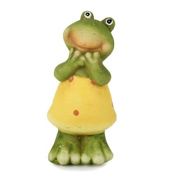 Keramik Frosch Mädchen, 12 cm