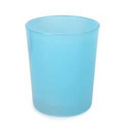 Teelichtglas in Hellblau, 70 mm