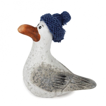 Deko Möwe mit Mütze Nr. 1, 90 mm