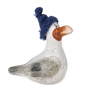 Deko Möwe mit Mütze Nr. 2, 90 mm