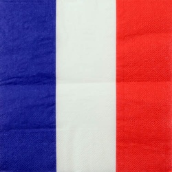 20er Pack Servietten Flagge Frankreich, 33 x33 cm