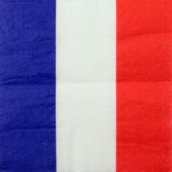 20er Pack Servietten Flagge Frankreich, 33 x33 cm