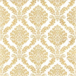 20er Pack Servietten Elegante Ornamente in Gold, 33 x 33 cm