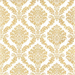 20er Pack Servietten Elegante Ornamente in Gold, 33 x 33 cm