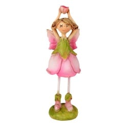 Blumenfee in Grün/Rosa, 10 cm