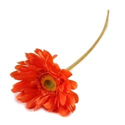Kunstblume Gerbera in Orange, 55 cm