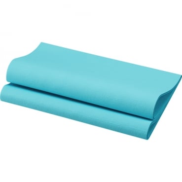 60er Pack Duni Bio Dunisoft Servietten 40 x 40 cm in Mint Blue