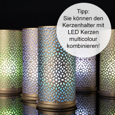 Duni Metall Kerzenhalter Bliss in Gold oder Silber.