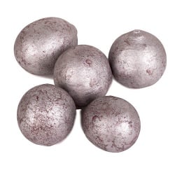 5 Bell Früchte getrocknet in Silber, 50 - 65 mm