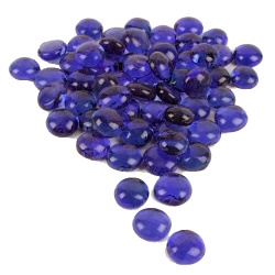 Glaslinsen zur Tischdeko in Blau