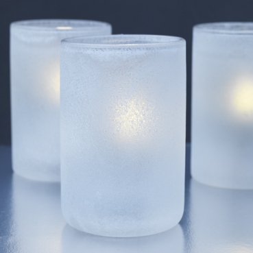 Windlicht Ornamente Jumbo-Windlicht Glas Deko Kerzenhalter Vase Metall weiß NEU