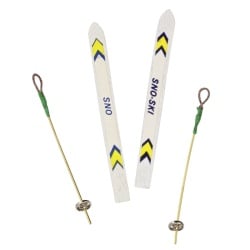 Miniatur Deko Ski-Set, 10 cm