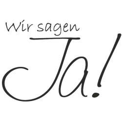 Stempel Hochzeit -Wir sagen Ja!-, 56 x 41 mm