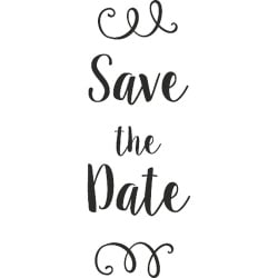 Stempel Hochzeit -Save the Date-, 66 x 24 mm