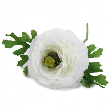 Kunstblume Ranunkel in Weiß, 26 cm