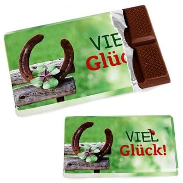 Gastgeschenk Schokolade -Viel Glück!-