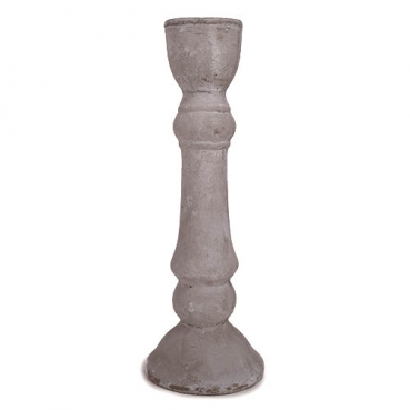 Beton Kerzenständer für Stabkerzen in Hellgrau, 28 cm