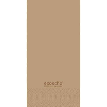 Duni Zelltuch Servietten in Eco Brown, 2-lagig, 100 % kompostierbar,  ⅛ Falz, 40 cm