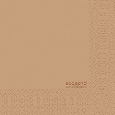 Duni ecoecho® Zelltuch Servietten, 3-lagig, 100 % kompostierbar, 33 x 33 cm