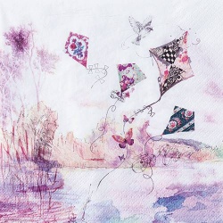 20er Pack Servietten Herbst Drachensteigen, 33 x 33 cm
