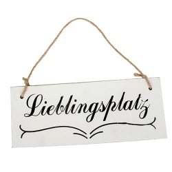 Holz Dekoschild, Lieblingsplatz, Vintage zum Aufhängen, 30 cm