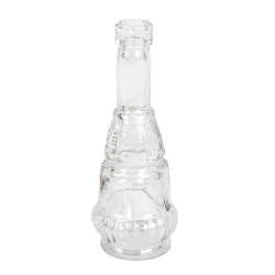 Mini Glas Väschen für einzelne Blumen, Vintage, 12 cm