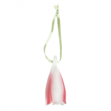 Porzellan Blumen Glöckchen zum Aufhängen in Rosa, Nr. 1, 85 mm