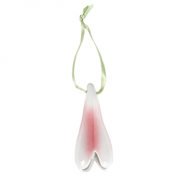 Porzellan Blumen Glöckchen zum Aufhängen in Rosa, Nr. 2, 85 mm