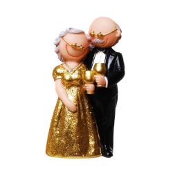 Großes Jubiläumspaar Goldhochzeit, Prost, 12,5 cm