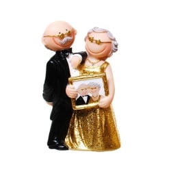 Jubiläumspaar Goldhochzeit, Hochzeitsbild, 10 cm