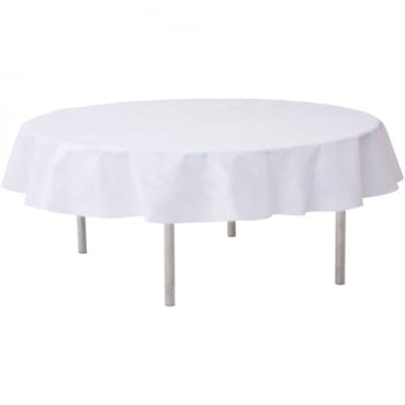 Vlies Tischdecke, rund, strapazierfähig, in Weiß, 240 cm