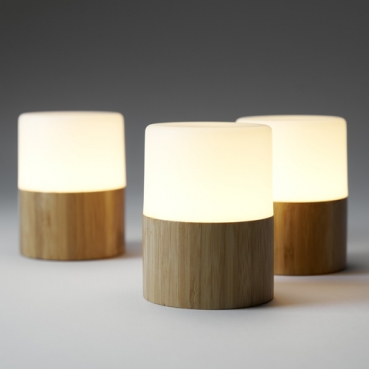 Duni LED Kerzenhalter Bright Bambus Walnut, 10,5 cm Duni LED Kerzenhalter Bright Bambus Natur