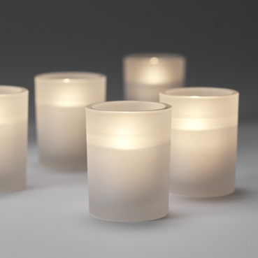 Duni Kerzenhalter Switch & Shine Flexible -  aus gefrostetem Glas.