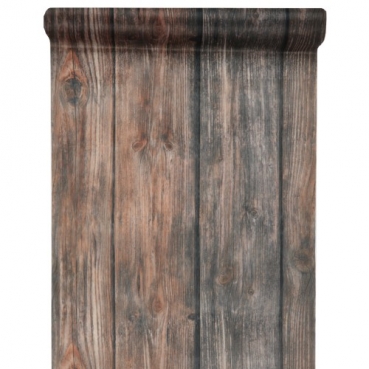 5 Meter Vlies Tischläufer Holz-Optik in Braun, 30 cm
