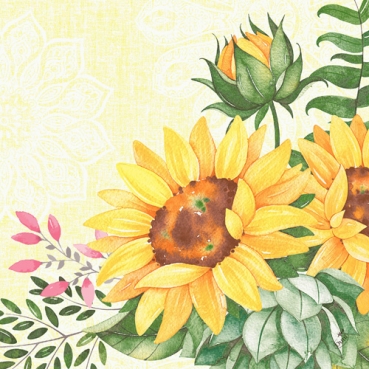 Duni Klassik Servietten Sunflower, 40 x 40 cm