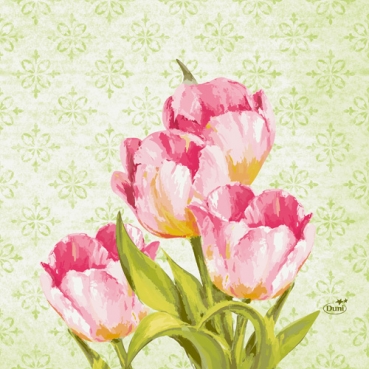 Duni Zelltuch Servietten Love Tulips, 33 x 33 cm