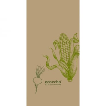 Duni ecoecho® Zelltuch Servietten Veggies, 2-lagig,  ⅛ Buchfalz, 40 cm
