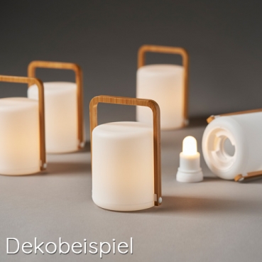 Duni LED Kerzenhalter Sibling Bambus, 14,8 cm Duni LED Leuchte Sibling Bambus, 14,8 cm